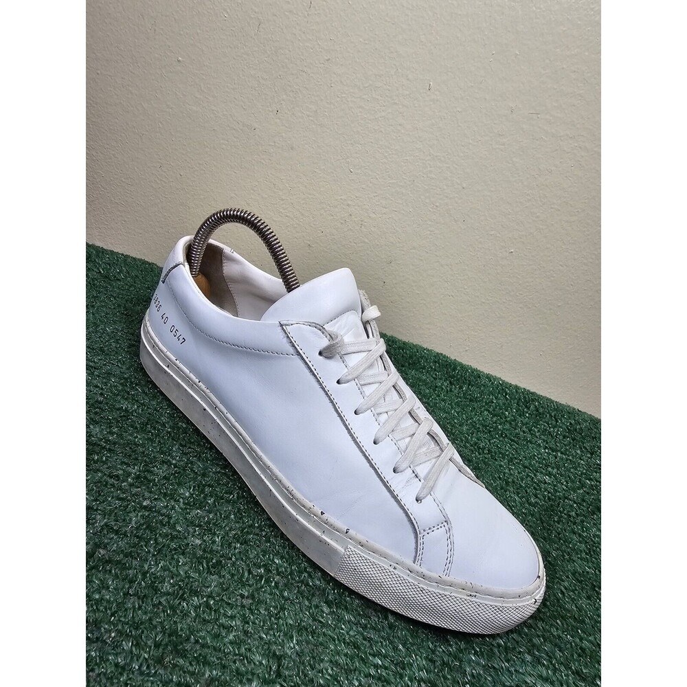 Woman by COMMON PROJECTS Original Achilles Low Confetti Shoes White Black Sz 9 - Picture 9 of 11